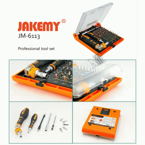ست پیچ گوشتی حرفه ای JM-6113 ابزار و تجهیزات الکترونیک
